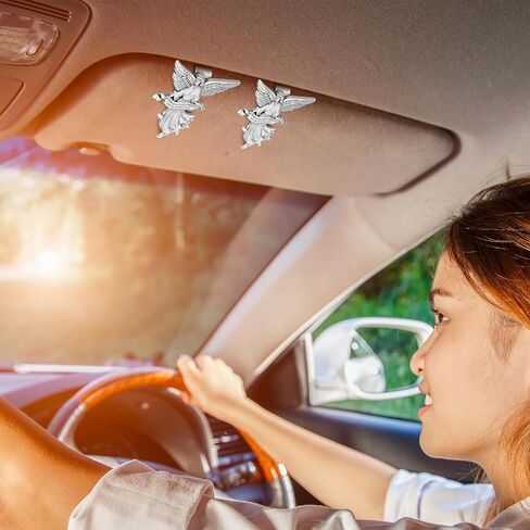 Tallew 4 Pcs Guardian Angel Visor Clips for Cars New Driver Gifts Never Drive Faster Than Your Guardian Angel Can Fly Car Visor Accessories Bless Driving Safety Religious Gift for Driver Friend in Saudi Arabia