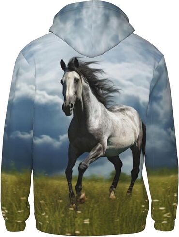 Flaming Skull Hoodies For Men Funny 3d Print Graphic Sweatshirt Unisex Pullover With Big Pockets in Kuwait