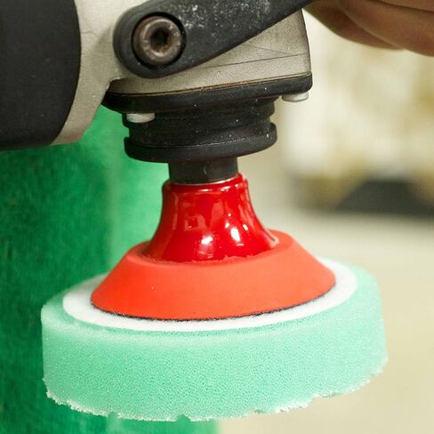 Chemical Guys BUFLC_BP_D2 Flex Pro Professional Backing Plate with Drill and Dual-Action Adapters (3.5 Inch), Yellow in Kuwait