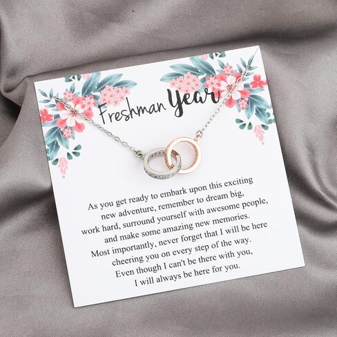 ENSIANTH Freshman Year Gift First Year College Necklace Back To School Gift Off To College Gift First Day of School Gift in Saudi Arabia