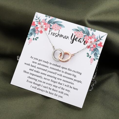 ENSIANTH Freshman Year Gift First Year College Necklace Back To School Gift Off To College Gift First Day of School Gift in Saudi Arabia