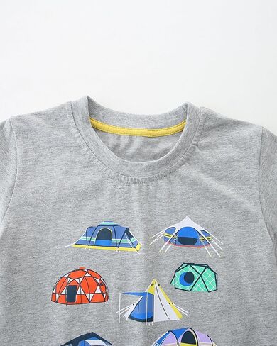 AMIYAN Toddler T-Shirts Boys Short Sleeve Tees Cotton Casual Graphic Crewneck Summer Top for Kids 2-6Y in Kuwait