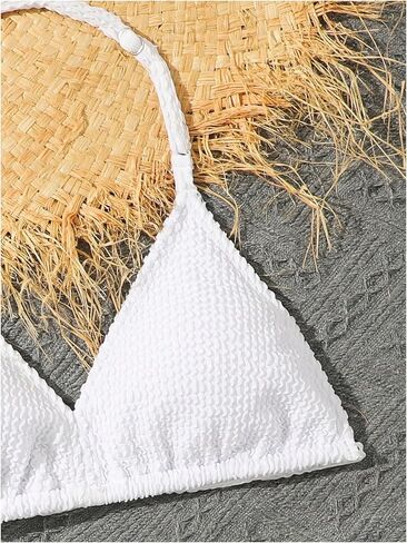 SHENHE Girl's 3 Piece Swimsuits with Cover Up Skirt Halter Triangle Bathing Suits Bikini Set in Saudi Arabia