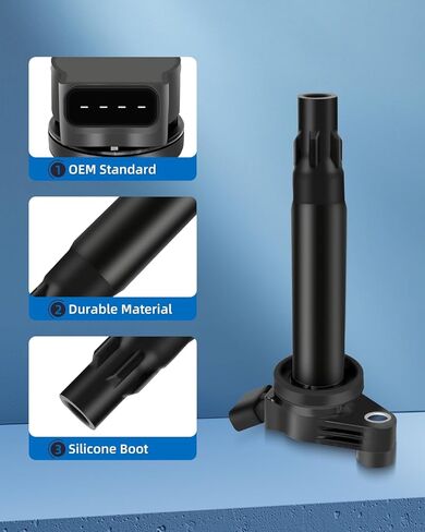 لفائف Coil Ignition Coils ECCPP UF-430 6 PCS ، لتويوتا سولارا 3.3L 2004-2008 ، من أجل Highlander 3.3L 2004-2007 ، لـ Camry/Sienna/RX330/ES330 3.3L 2004-2006 ، لـ LEXUS RX400H 3.3L 2006-008 C1452 5C1442 in Saudi Arabia