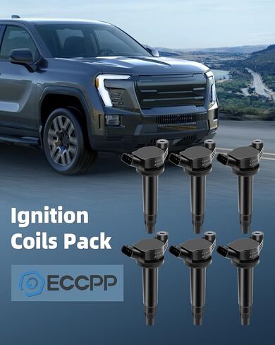 لفائف Coil Ignition Coils ECCPP UF-430 6 PCS ، لتويوتا سولارا 3.3L 2004-2008 ، من أجل Highlander 3.3L 2004-2007 ، لـ Camry/Sienna/RX330/ES330 3.3L 2004-2006 ، لـ LEXUS RX400H 3.3L 2006-008 C1452 5C1442 in Saudi Arabia