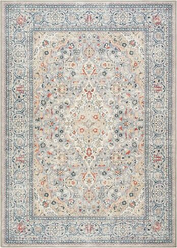 Washable Rug 4x6, Beige Area Rugs Non Slip, Indoor Low Pile Carpet with Rubber Backing for Living Room Kitchen Bathroom Entryway Office Bedroom in Kuwait