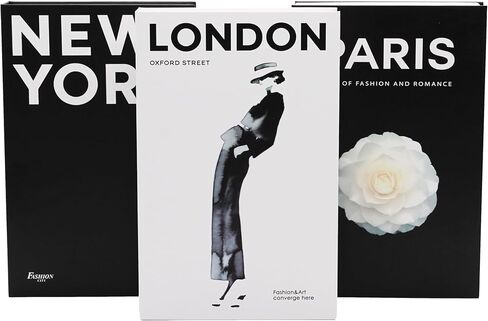 Faux Decorative Bookend - Decorative Books - Boxes for Coffee Table, Bookshelf Decor - Fake Books for Home Decor, Photo Box Storing Memories - Set of 3 Units- Ref: Cities in Kuwait