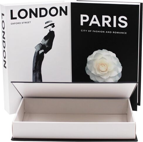 Faux Decorative Bookend - Decorative Books - Boxes for Coffee Table, Bookshelf Decor - Fake Books for Home Decor, Photo Box Storing Memories - Set of 3 Units- Ref: Cities in Kuwait