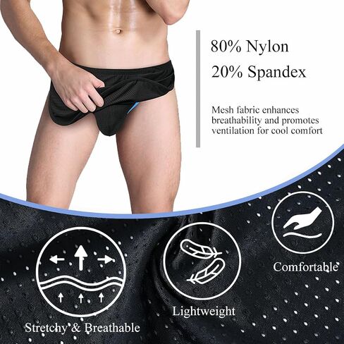 Mens Mesh Underwear Bulge Pouch Underwear Sexy G-String Thongs in Kuwait