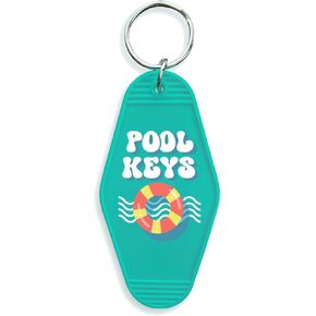 TeesAndTankYou Pool Keys Vintage Style Motel Keychain Key Tag 3.5"