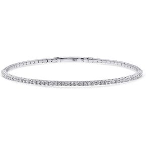 Berricle Sterling Silver Silver مرنة Zirconia cz CZ Bracelet للنساء ، مطلي Rhodium