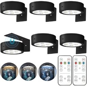 3Pcs Picture Lights for Wall Battery Operated, Magnetic Led Painting Light with Remote Dimmable and Timer, 3 Lighting Modes Art Display Light for Picture Frame, Wireless Wall Decor Puck Lights, Black