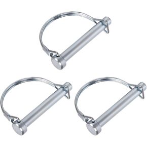 دبوس مقرن سلامة Metallixity (1/2 "x2.56"/12x65mm) 3pcs ، دبوس قفل رمح W round Arch Wire - لبناء المنزل ، الجرارات ، المقطورات ، الشاحنات