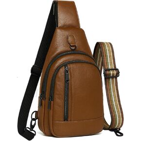 Genuine Leather Sling Bag for Men - Black Sling Purse, Leather Crossbody Bags for Men, Cross body bags for Women