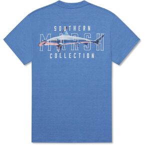 Southern Marsh Youth's FieldTec Heathered T-Shirts, Short Sleeve Shirts, Hammerhead, Oxford Blue, Small