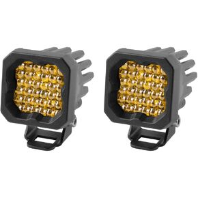 Diode Dynamics SSC1 Yellow Sport Standard LED Pod (pair), Wide w/Amber Backlight