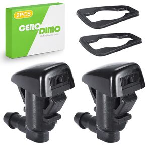2PCS Windshield Washer Nozzle Kit – Universal Front Windshield Sprayer Replacement for Jeep Grand Cherokee (2005-2023), Chevy Malibu (2005-2013), Pontiac G6