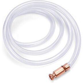 60in/1.5m Siphon Hose Pump, Manual Transfer Pump, Syphon Extractor for Gas Tank Fuel, Diesel Aquarium Transmission Siphon Pump, Hand Pump with Long Hose Copper Nipple