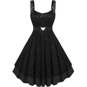 ROSE GAL Women Plus Size 1950s Vintage Floral Lace Jacquard Belt Fit and Flare Dress Cocktail Party Dress in Kuwait