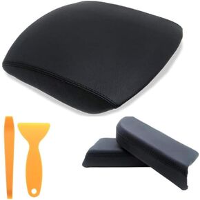 Front Door Panel Armrest Cover and Center Console Cover Compatible with Honda Pilot 2009-2015 with Removal Tool (Gray)
