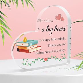 Teacher Teacher Gifts Stocking Stuffers Teacher Appreciation Gifts for Teachers Valentine Gift Teacher Retirement Gifts for Women End of The Year Thank You Presents Acrylic Block