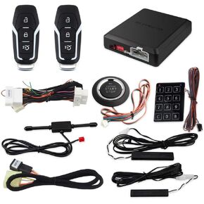 EASYGUARD Semi Plug and Play, PKE Remote Starter kit, with Passive keyless Entry, Push Start Button, keyless Start, Fit for Key Start Gas Engine Ford F150 2015-2020 only