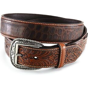ARIAT Men's Tan Caiman Western Belt