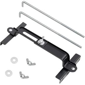 1 PC Automotive Power Cell Retention System Bracket, Adjustable Crossbar with 11" J-Bolts, Corrosion-Resistant Multi-Position Mounting Kit, Universal for Power Unit Security (Black)
