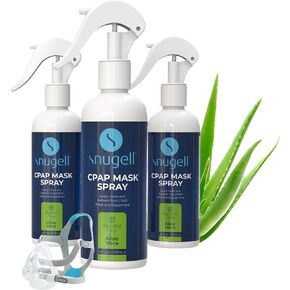 Snugell CPAP Cleaner Spray - خالي من الكحول مع الألوة فيرا ، منظف لطيف للأقنعة والأنابيب والآلات لأفضل تنظيف CPAP - سهل الاستخدام ، تحديث وصيانة أجهزتك (16 زجاجة زخامة) (حزمة واحدة)