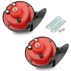 2 PCS Car Horn Snail Air Horn Accessories, Super Loud Waterproof Horn Kit, Air Horn Replacement, Universal for Most Cars (Black)