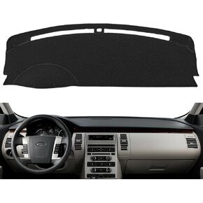 Dash Cover Mat Custom Fit for Ford Flex Dashboard Pad Cap Carpet Protector (Black) K252