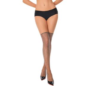 Donnalla Thigh High Stockings for Women Cute Thigh High Socks Ultra Shimmery Sheer Over Knee High Pantyhose