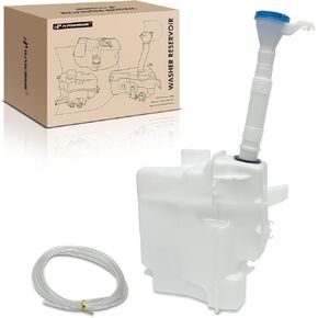A-Premium 8260A117 Front Washer Fluid Reservoir Compatible with Select Mitsubishi Models - Lancer 2007-2017, with (Washer Pump/Filler Neck/Cap/Hose/Bracket)