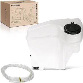 A-Premium 8531502030 Front Washer Fluid Reservoir Compatible with Select Chevrolet/Toyota Models - Corolla 1998-2002, Prizm 1998-2002 - with (Washer Pump/Cap/Hose)