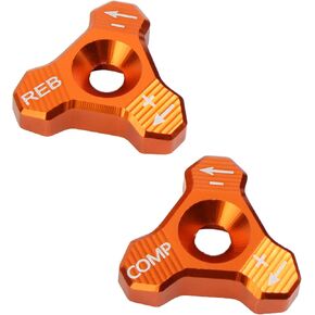 PowerMotor Motorcycle CNC 48mm Front Shock Absorber Fork Knob Adjuster Bolt For EXC SX SXF XCW XCF EXCF EXCR 125 150 250 300 350 400 450 500 525 Orange