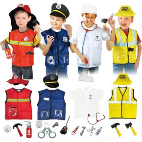 Dress Up Trunk for Kids, Pretend Dress Up Collection with Accessories, Halloween Dressup for Role Play