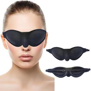Moisture Chamber Glasses for Dry Eyes – Adjustable Reusable Silicone Sleep Goggles & Dry Eye Mask for Sleeping, Lightweight Eye Mask (Black)