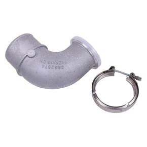 Intake Elbow with Clamp and O-Ring 3682674 Compatible with Cummins Engine ISX QSX ISX15 Hyundai Excavator R450LC-7A, R480LC-9MH, R480LC-9, R500LC-7A, R520LC-9, R800-7A FS, R800LC-9