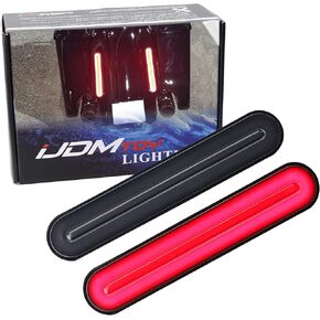 iJDMTOY Dual Rear Fender/Bagger Vertical Mount LED Rod Light Kit, Compatible with Harley Davidson Motorcycles, Full LED 3-in-1 Stop/Brake, Turn Signal, Parking Light