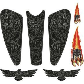 Skull Motorcycle Gas Tank Graphics Fuel Oil Tank Pad Decals for Harley Sportster XL 883 1200 Softail Dyna Bobber