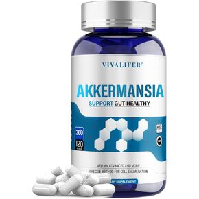 GLP-1 Supplement - 120 Capsules Ultra High Strength 300B AFU Akkermansia Probiotic for Gut Health, Digestion, Immunity & Energy - Boosts Natural GLP 1 Production & Overall Wellness for Men & Women