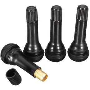 TR413 Rubber Valve Stem for Hole Size 0.453 Inch or11.5mm. 4-Pack