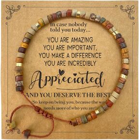 yupoxiu Inspirational Gifts Healing Natural Stone Bracelets - Thinking of You, Get Well Soon Encouragement Gifts (Appreciated)
