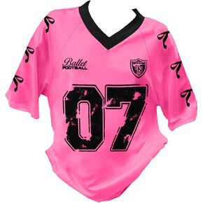 الفتاة Jersey Y2K رقم رسومي كبير الحجم طباعة قمم ضد رقبة قصيرة الأكمام تي شيرت HIP البوب ​​tee streetwear