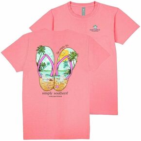 Simply Southern The Simple Life - Beach - Flip Flops - Sandals - Adult T-Shirt