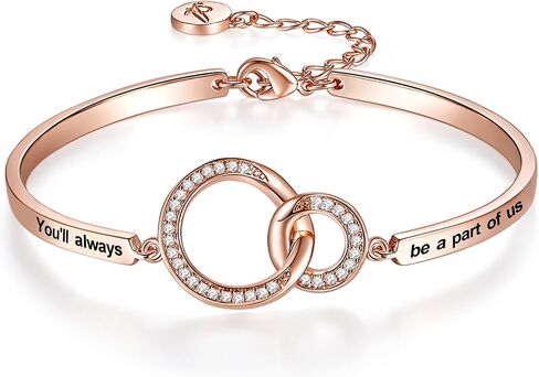 Xmas Coworker Leaving Gift, ‘You'll Always Be A Part of Us’ Bangle Bracelet, Going Away Retirement Jewelry for Women, Funny Goodbye Farewell Presents for Colleague Friend Boss Mentor Manager in Kuwait