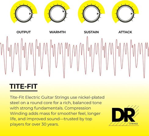 DR Strings TITE FIT Electric Guitar Strings (TF8-11) in Kuwait