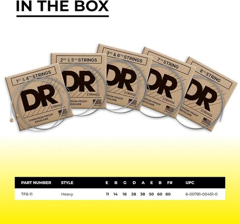 DR Strings TITE FIT Electric Guitar Strings (TF8-11) in Kuwait