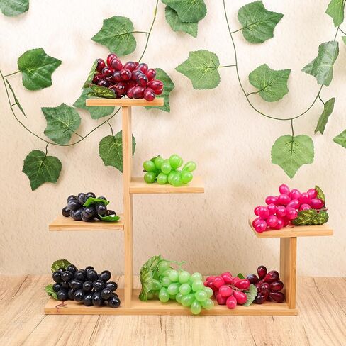 8 Bunches Artificial Grape with 6 Pcs Fake Grapes Vines Simulation Grapes Fruit Props for Indoor Wedding Party Cabinet Ornament Wall Decor in Kuwait