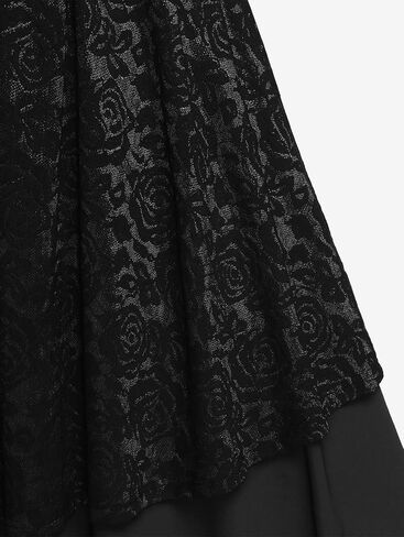 ROSE GAL Women Plus Size 1950s Vintage Floral Lace Jacquard Belt Fit and Flare Dress Cocktail Party Dress in Kuwait